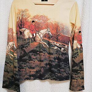 Breeke bell sleeve fox hunt size M
